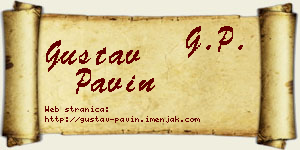 Gustav Pavin vizit kartica